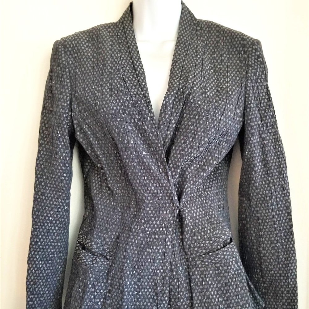 MADE IN ITALY MIDNIGHT BLUE COTTON JACKET